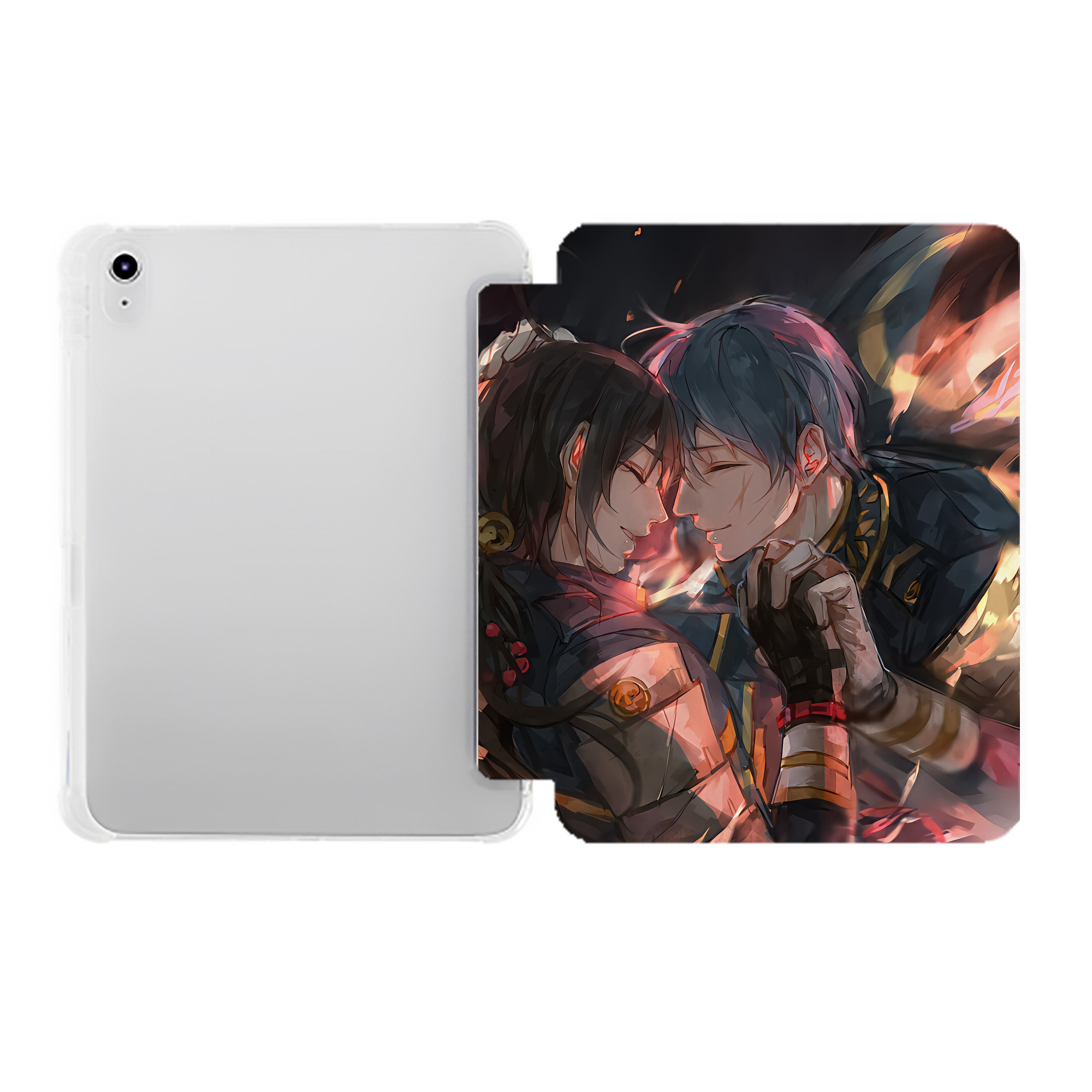 （画像用） 刀剣乱舞 Touken Ranbu IPad ケース ペン収納付き 三つ折りスタンド PUレザー×シリコン 対応機種9.5/10.5/10.9インチ